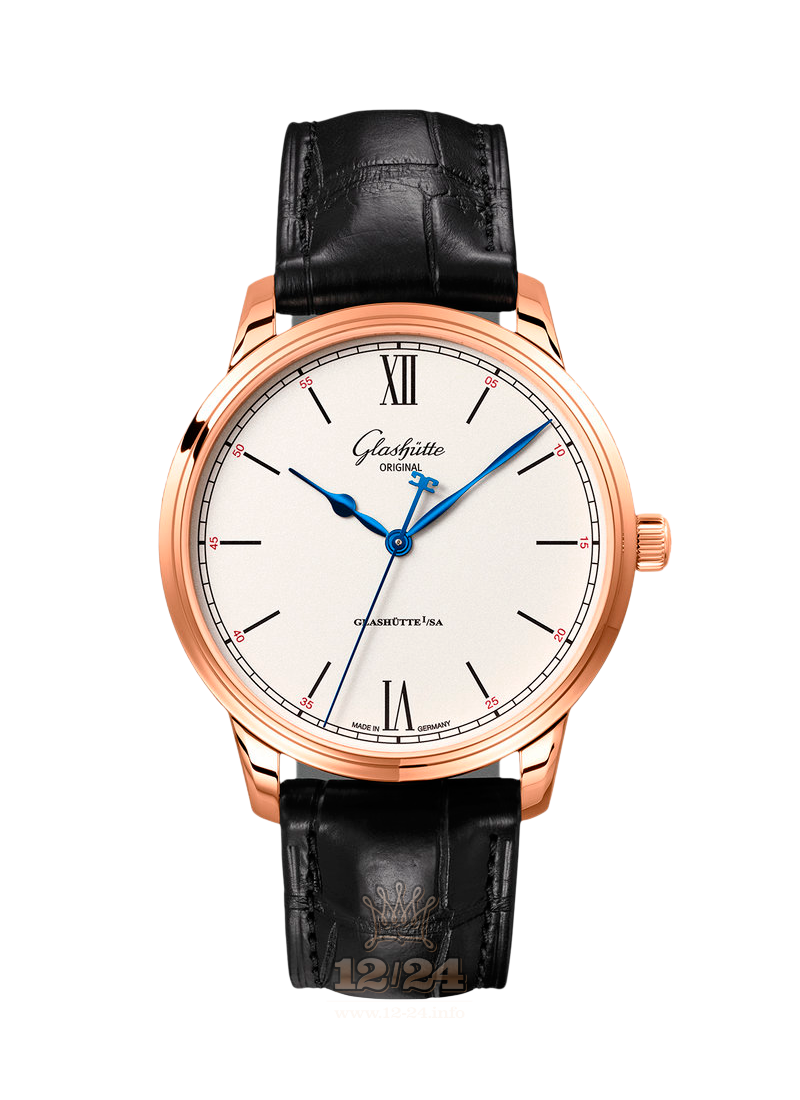 Glashutte Senator Watch 1-36-01-02-05-30 40 mm Red gold Case White Dial