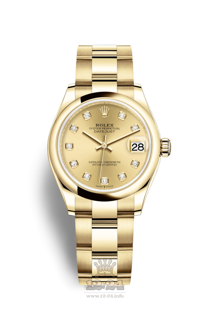Rolex Datejust Watch 278248-0013 31 mm Yellow gold Case Golden Dial