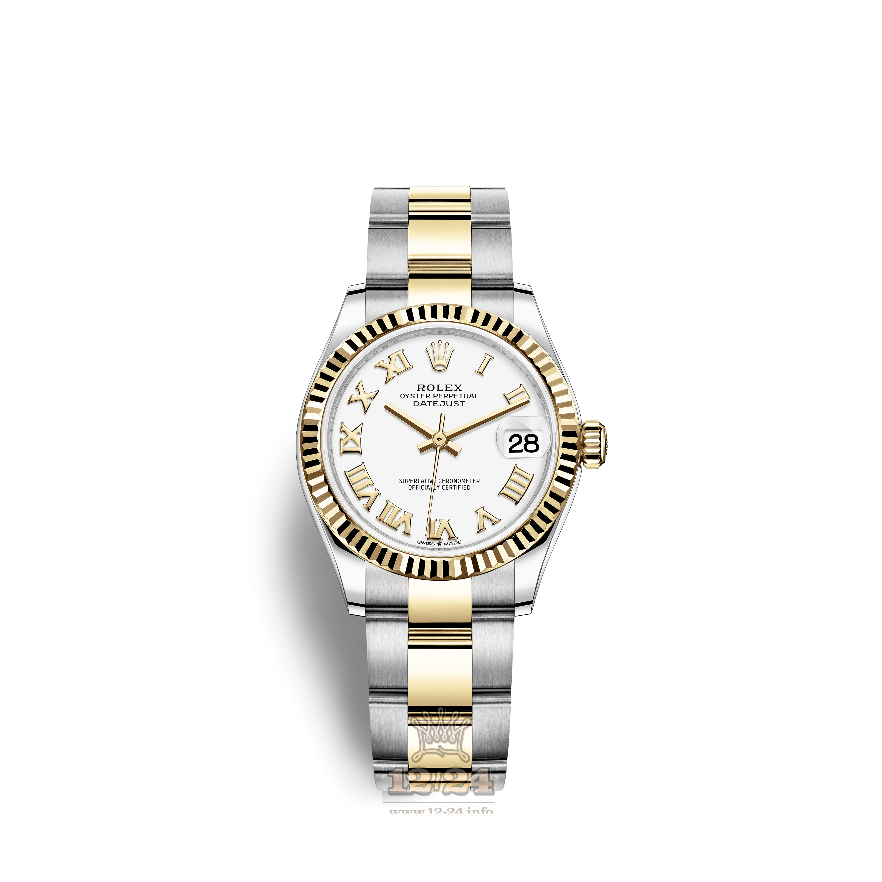 Rolex Datejust Watch 278273-0001 31 mm Stainless steel Yellow gold Case White Dial