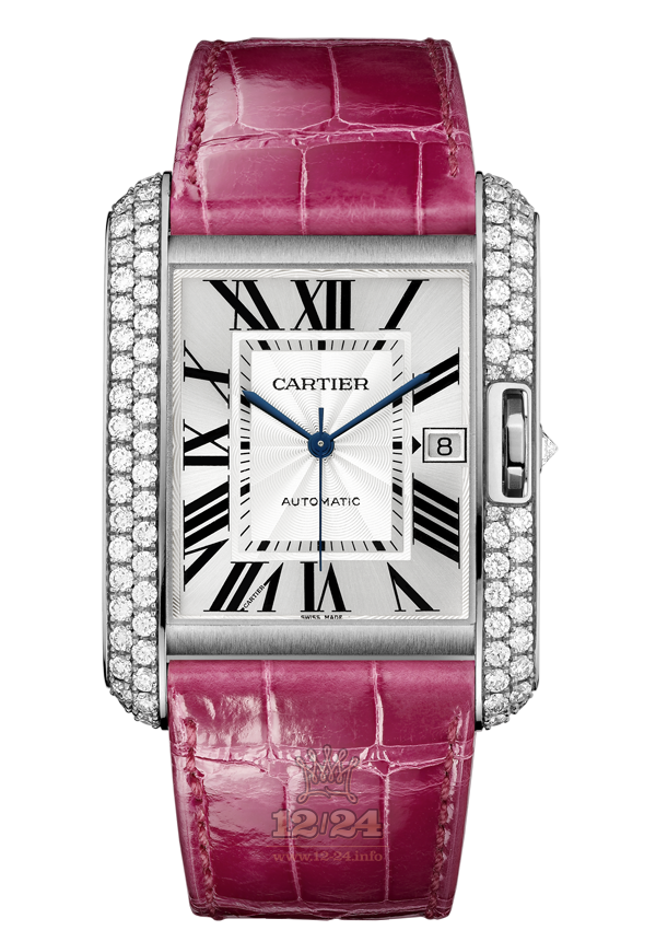 Cartier Tank Watch WT100023 39 mm White gold Case Silver Dial