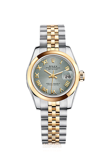 Rolex Lady-Datejust Watch 179163-0139 26 mm Steel / Yellow gold Case Gray Dial