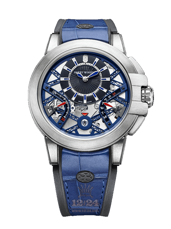 Harry Winston Project Z Watch OCEABI42ZZ001 42 mm Silver Blue Dial