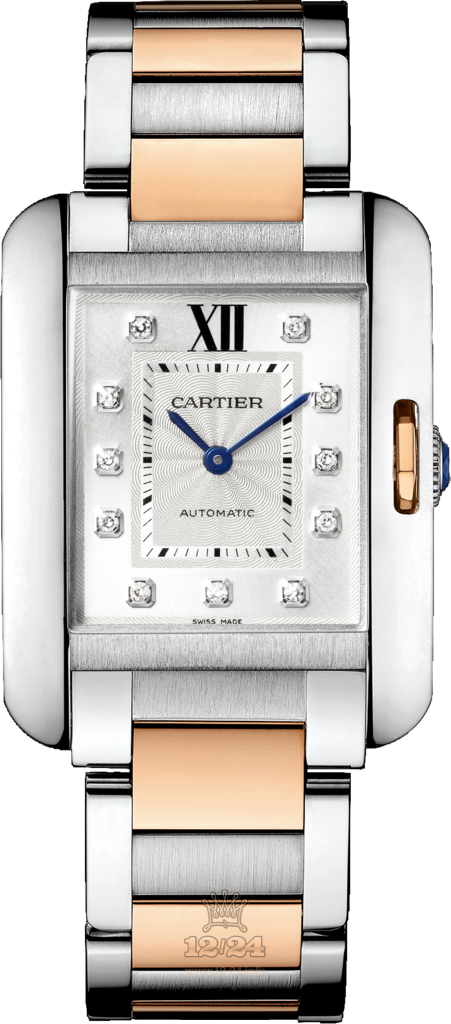 Cartier Tank Watch WT100025 39 mm Stainless steel Case Silver Dial