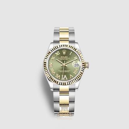 Rolex Datejust Watch 278273-0015 31 mm Stainless steel Yellow gold Case Green Dial