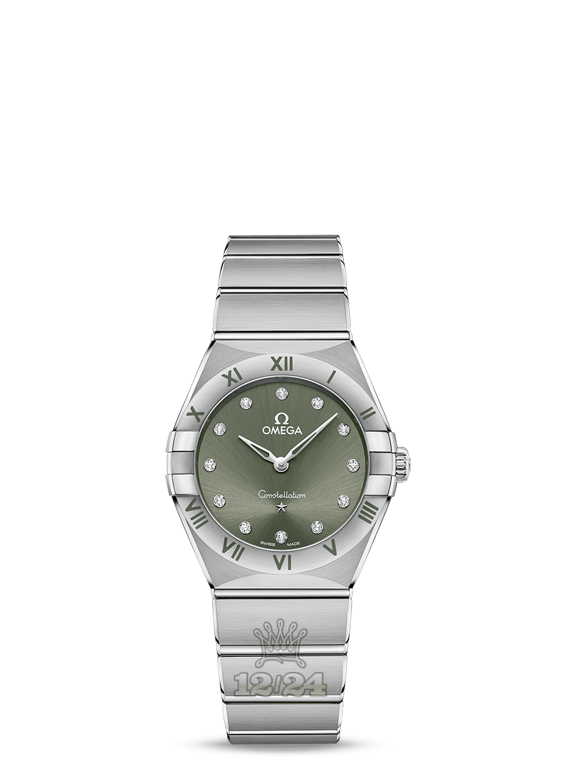 Omega Constellation Watch 131.10.28.60.60.001 28 mm Stainless steel Case Green Dial
