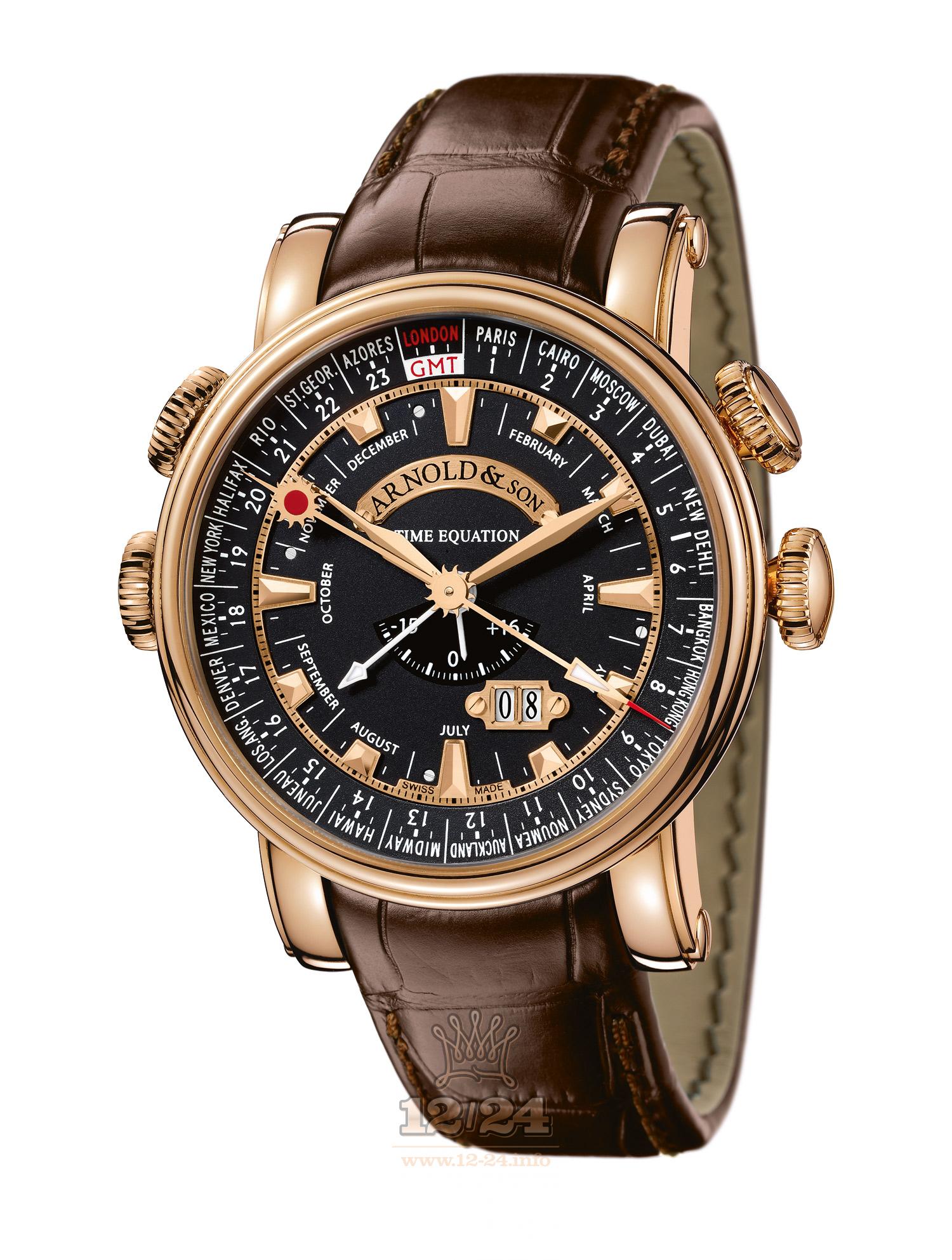 Arnold Son Royal Collection Watch 1H6AP.B06A.C60B Pink gold Case Black Dial