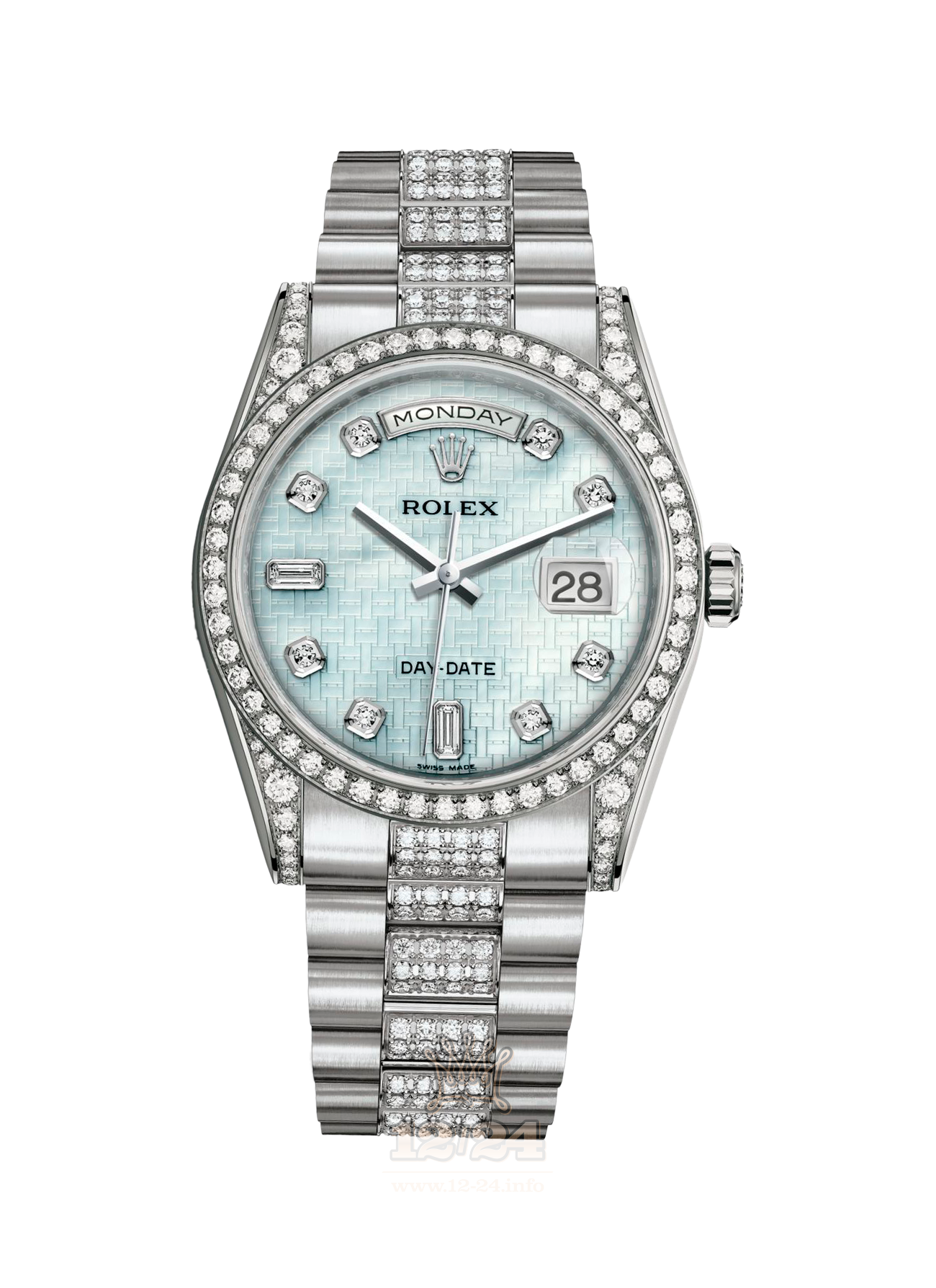 Rolex Day-Date Watch 118389-0094 36 mm White gold Case Blue Dial