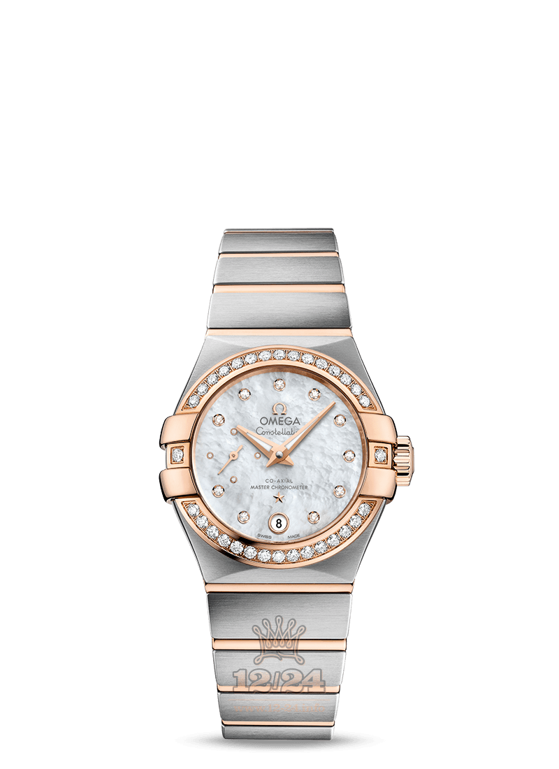 Omega Constellation Watch 127.25.27.20.55.001 27 mm Steel / Pink gold Case White Dial