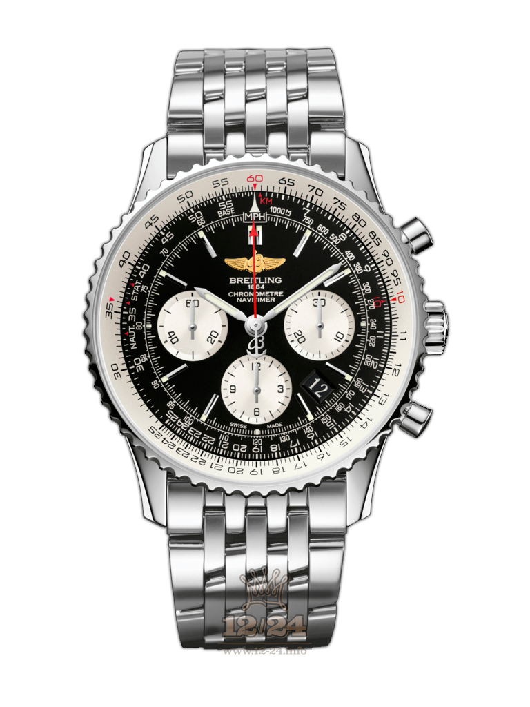 Breitling Navitimer Watch AB012012/BB01/447A 43 mm Stainless steel Case Black Dial