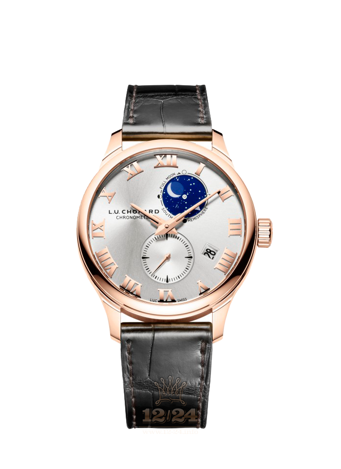Chopard L.U.C Watch 161934-5001 40 mm Pink gold Case Silver Dial