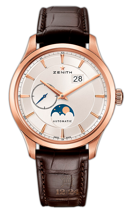 Zenith Elite Watch 18.2143.691/01.C498 40 mm Pink gold Case Silver Dial