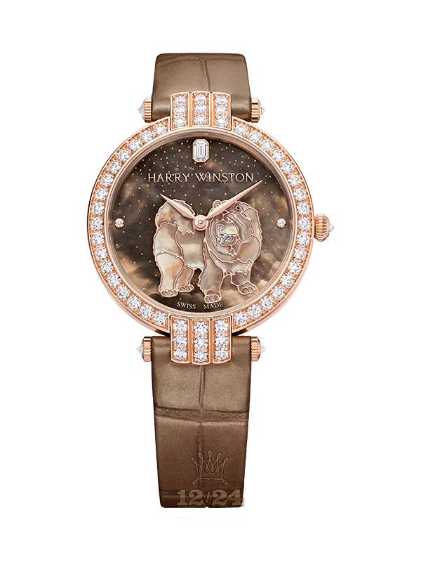 Harry Winston The Premier Collection Watch PRNAHM36RR023 36 mm Pink gold Case Beige Brown (chocolate) Painted Dial