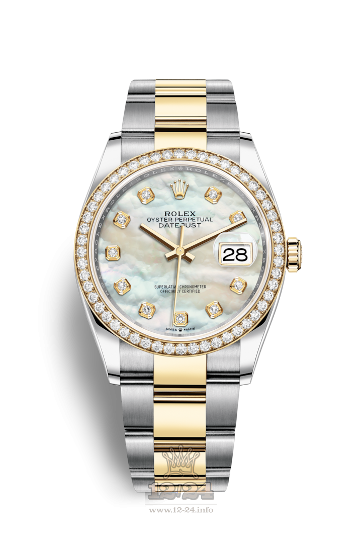 Rolex Datejust Watch 126283rbr-0010 36 mm Steel / Yellow gold Case White Dial