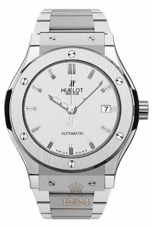 Hublot Classic Fusion Watch 548.NX.2610.NX 42 mm Titanium Case White Dial