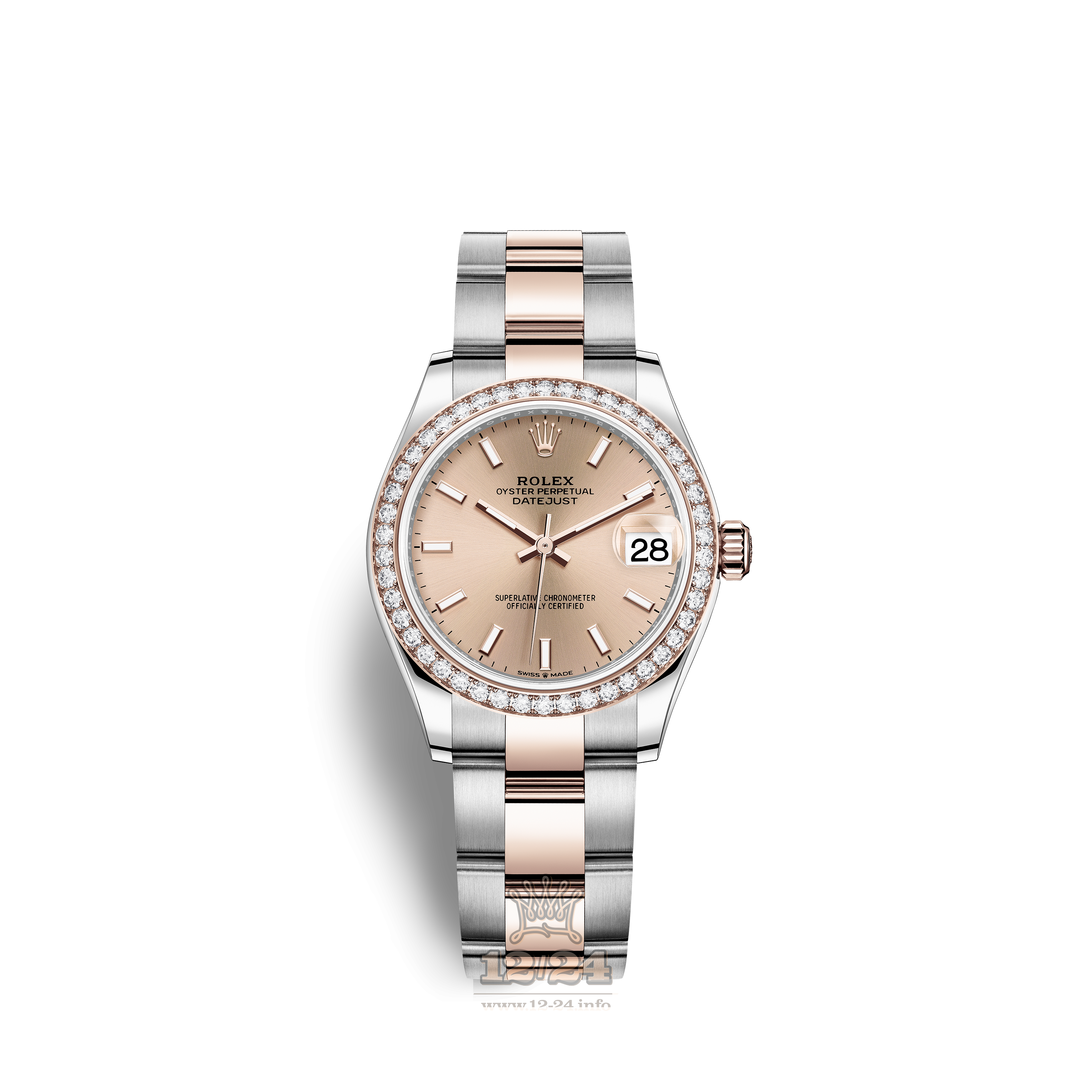 Rolex Datejust Watch 278381rbr-0009 31 mm Stainless steel Pink gold Case Pink Dial