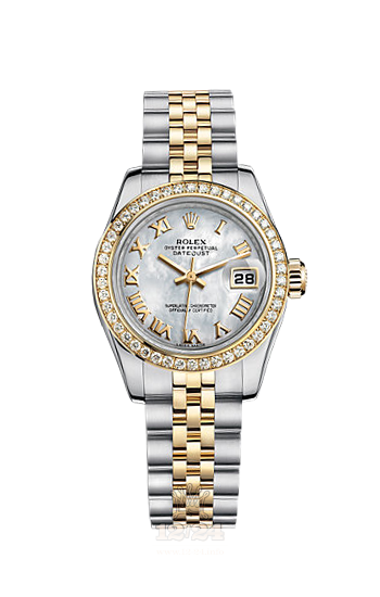 Rolex Lady-Datejust Watch 179383-0024 26 mm Steel / Yellow gold Case White Dial