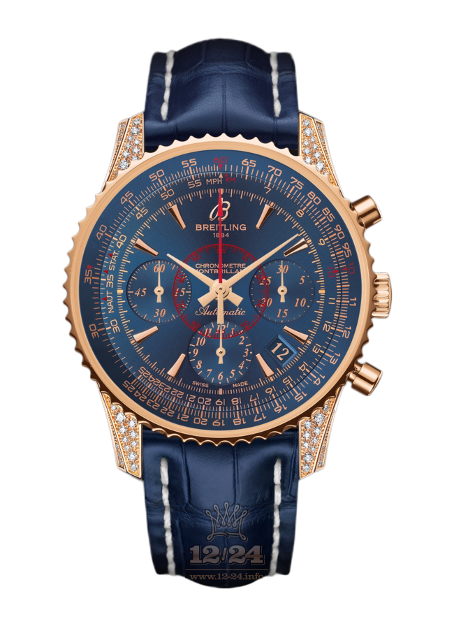 Breitling Montbrillant Watch RB013067|C896|718P|R18BA.1 40 mm Red gold Case Dark blue Dial