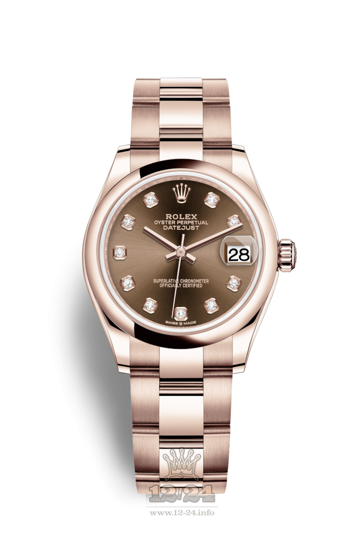 Rolex Datejust Watch 278245-0015 31 mm Pink gold Case Brown (chocolate) Dial