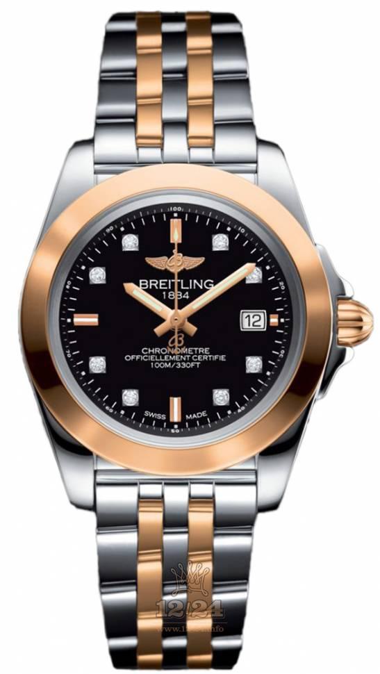 Breitling Galactic Watch C7133012|BF64|792C 32 mm Stainless steel Pink gold Case Black Dial