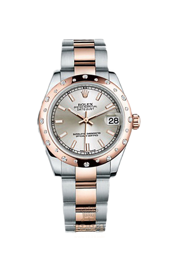 Rolex Datejust Watch 178341-0058 31 mm Steel / Pink gold Case Silver Dial