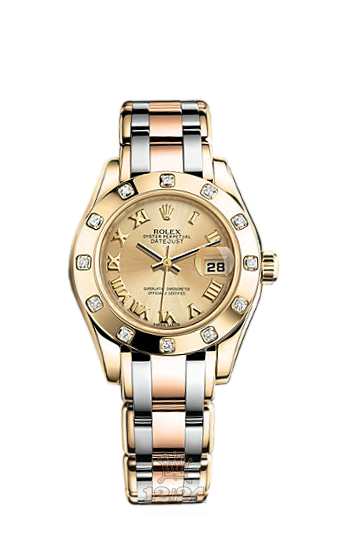 Rolex Pearlmaster Watch 80318-0024 29 mm Yellow gold Case Golden Dial