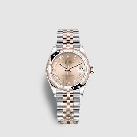 Rolex Datejust Watch 278341rbr-0006 31 mm Stainless steel Pink gold Case Pink Dial