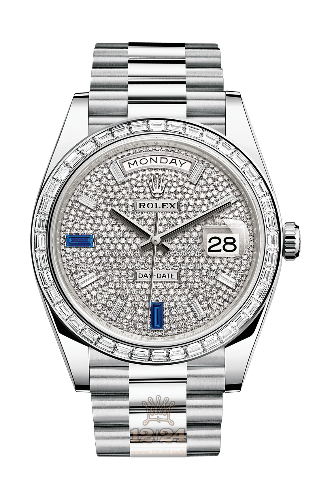 Rolex Day-Date Watch 228396tbr-0021 40 mm Platinum Case Silver Dial