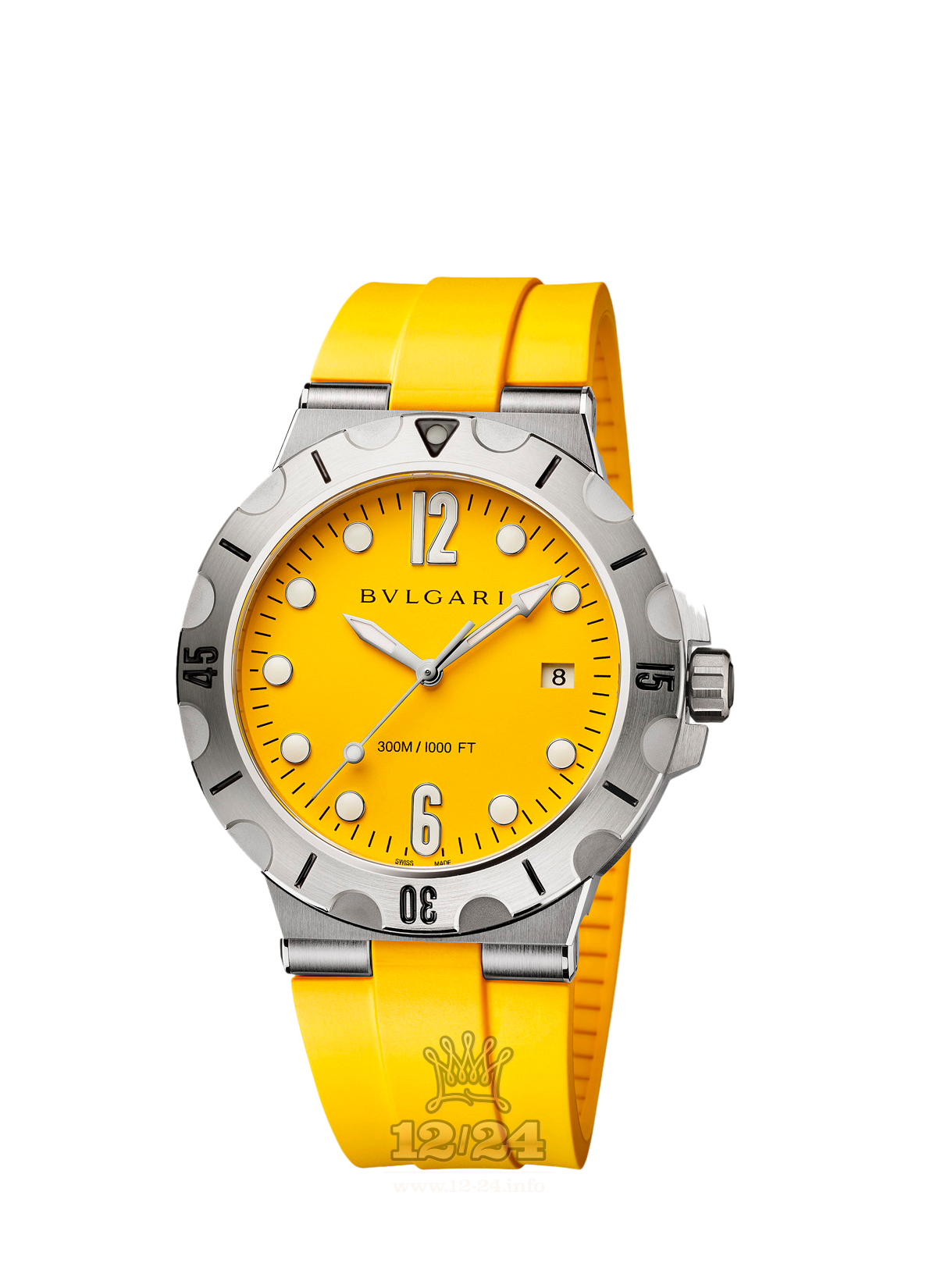 Bvlgari Diagono Watch 102788 DP41C10SVSD 41 mm Stainless steel Case Yellow Dial