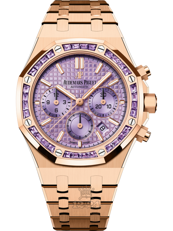 Audemars Piguet Royal Oak Watch 26319OR.AY.1256OR.01 38 mm Pink gold Case Purple Dial