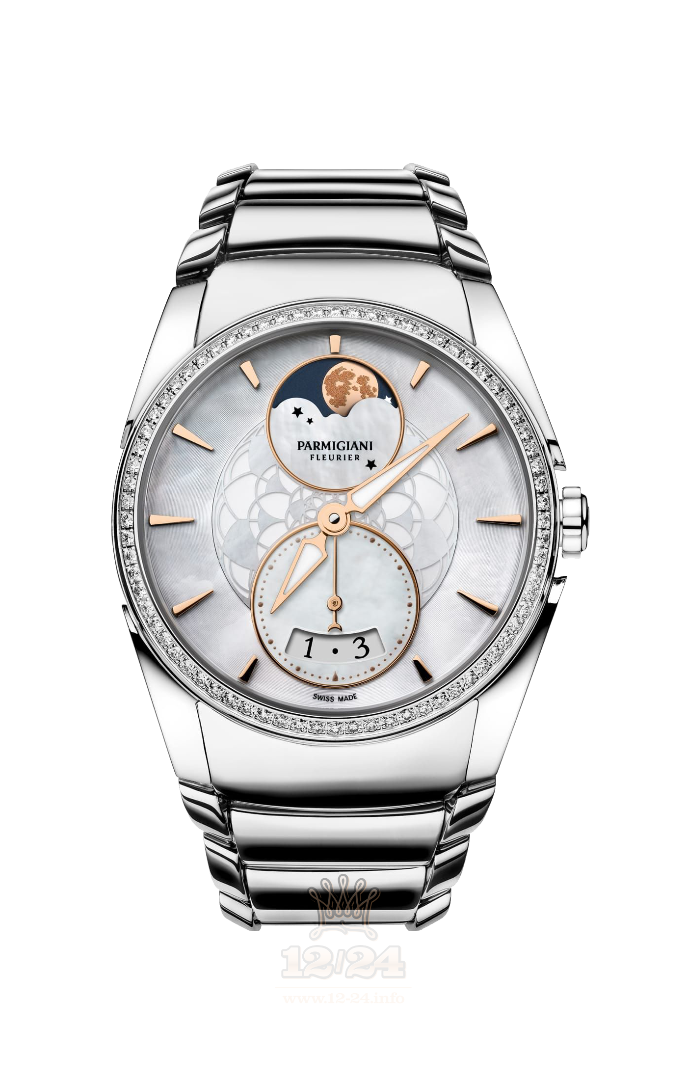 Parmigiani Fleurier Tonda Watch PFC283-0063300-B00002 34 mm Stainless steel Case White Dial