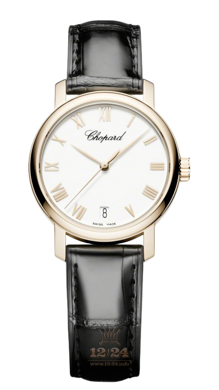 Chopard Classic Watch 124200-5001 33 mm Pink gold Case White Dial