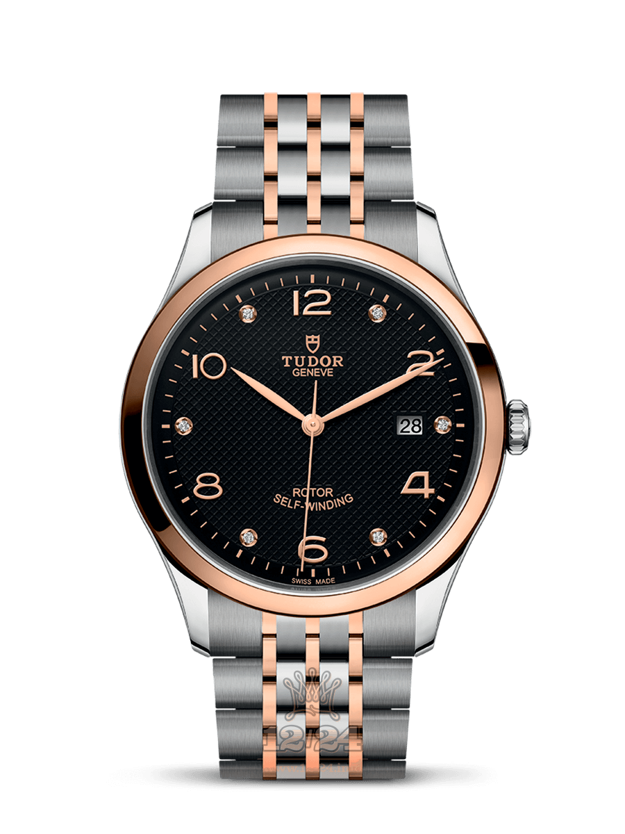 Tudor 1926 Watch m91651-0004 41 mm Steel / Pink gold Case Black Dial