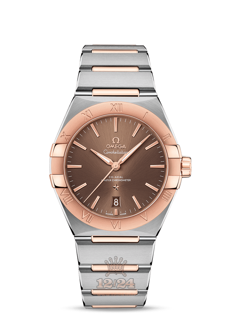 Omega Constellation Watch 131.20.39.20.13.001 39 mm Stainless steel Pink gold Case Brown (chocolate) Dial