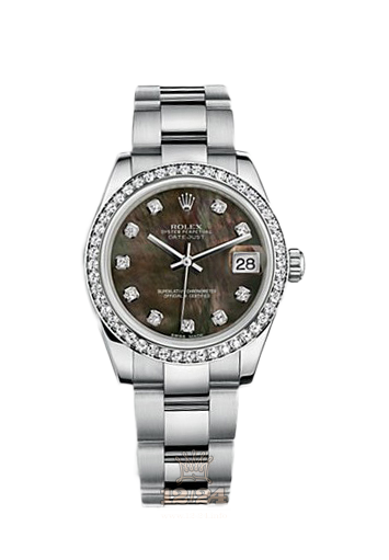 Rolex Datejust Watch 178384-0019 31 mm Steel / White gold Case Black Dial