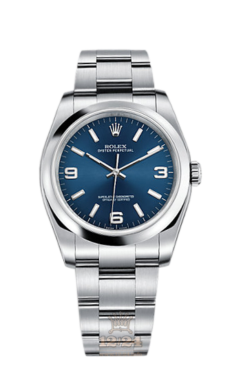 Rolex Oyster Perpetual Watch 116000-0002 36 mm Stainless steel Case Dark blue Dial