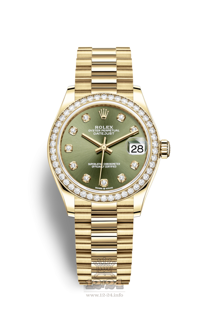 Rolex Datejust Watch 278288rbr-0007 31 mm Yellow gold Case Green Dial