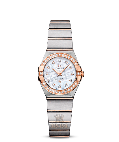 Omega Constellation Watch 123.25.24.60.55.001 24 mm Steel / Pink gold Case White Dial