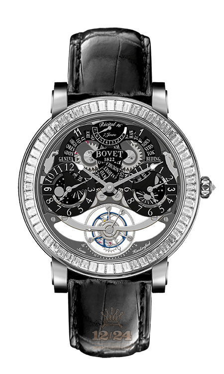 Bovet Dimier Watch R160002-SB1 46 mm White gold Case Black Dial
