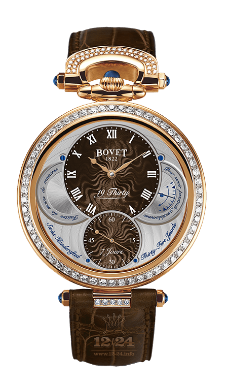 Bovet 19Thirty Watch NTR0020-SD123 42 mm Pink gold Case Gray Brown (chocolate) Dial