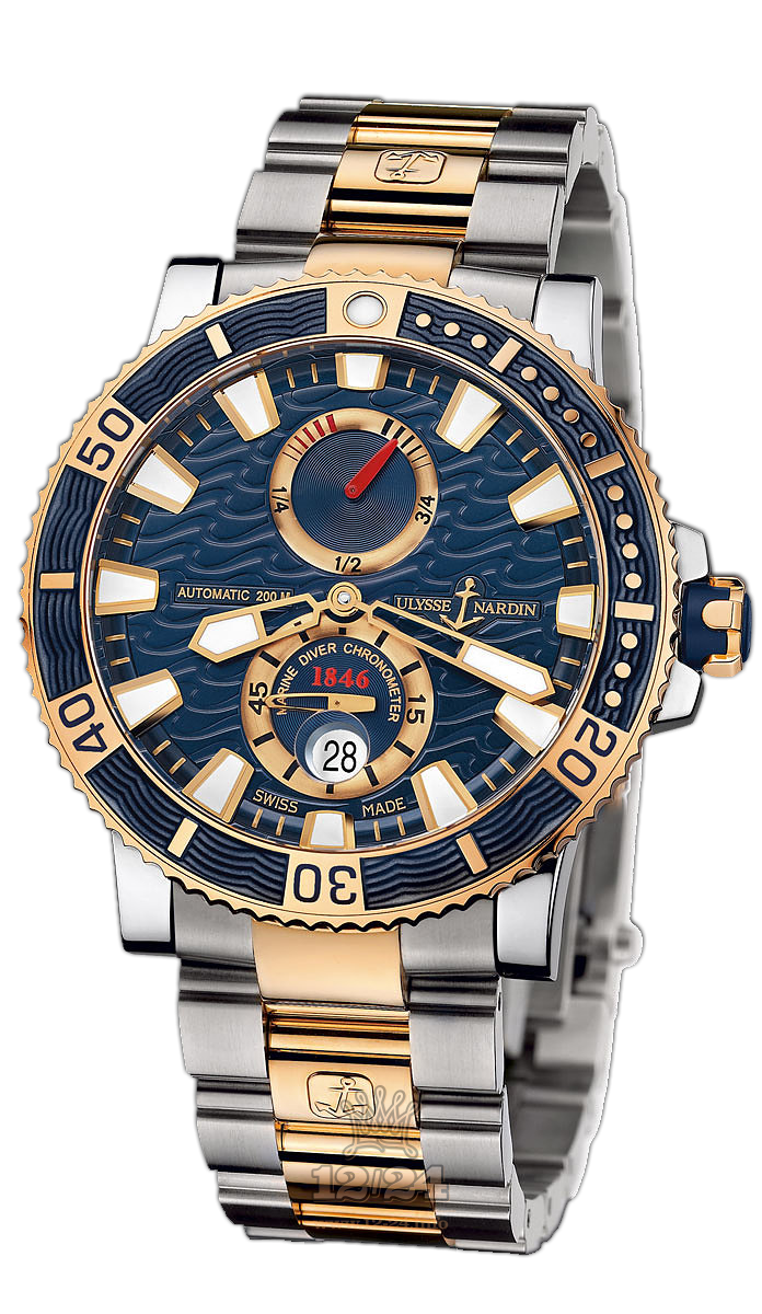 Ulysse Nardin Marine Watch 265-90-8M/93 45 mm Yellow gold Titanium Case Blue Dial