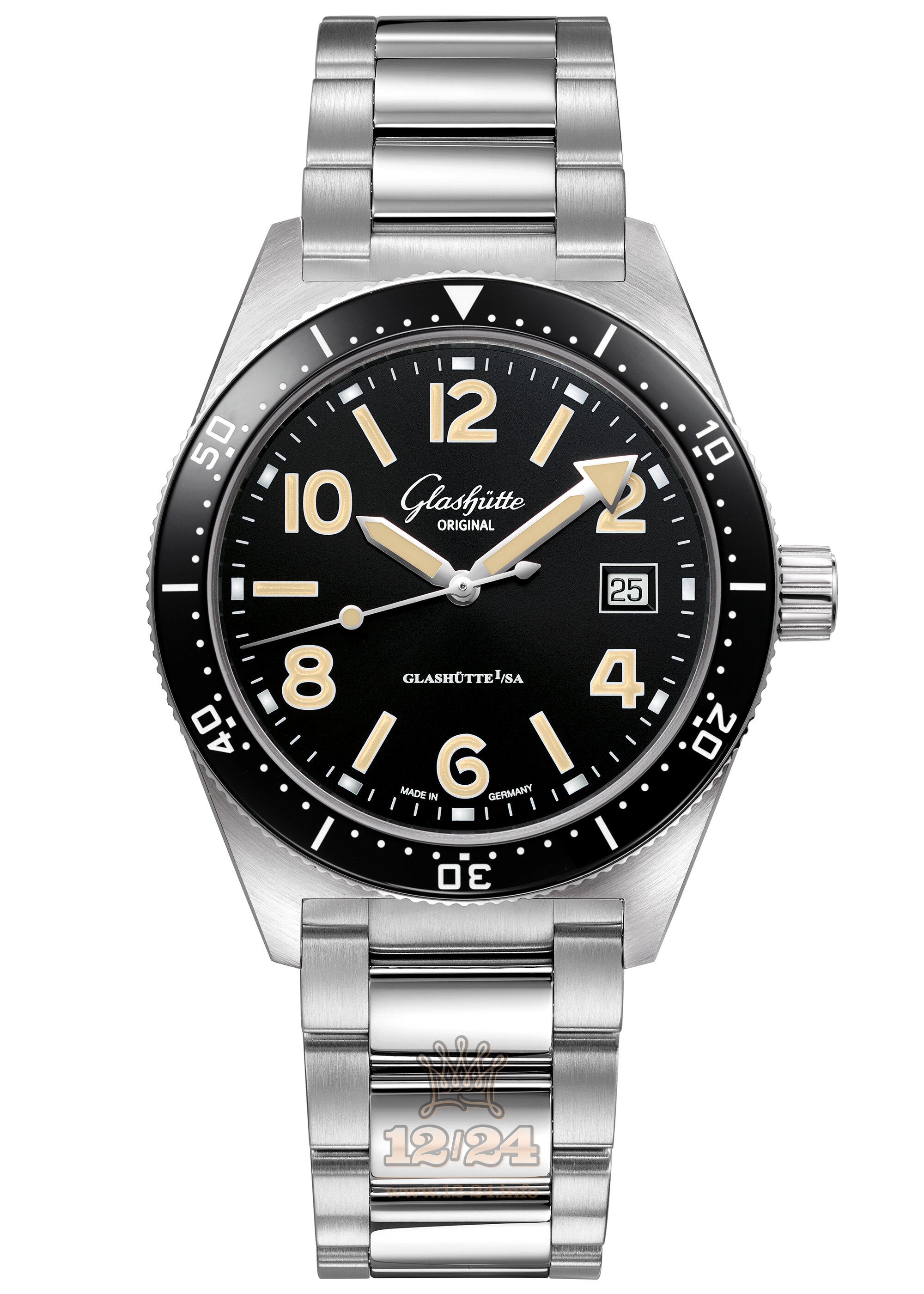 Glashutte Spezialist Watch 1-39-11-06-80-70 40 mm Stainless steel Case Black Dial