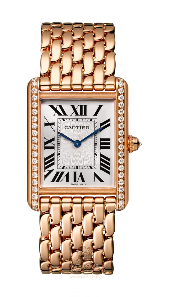 Cartier Tank Watch WJTA0021 34 mm Pink gold Case Silver Dial