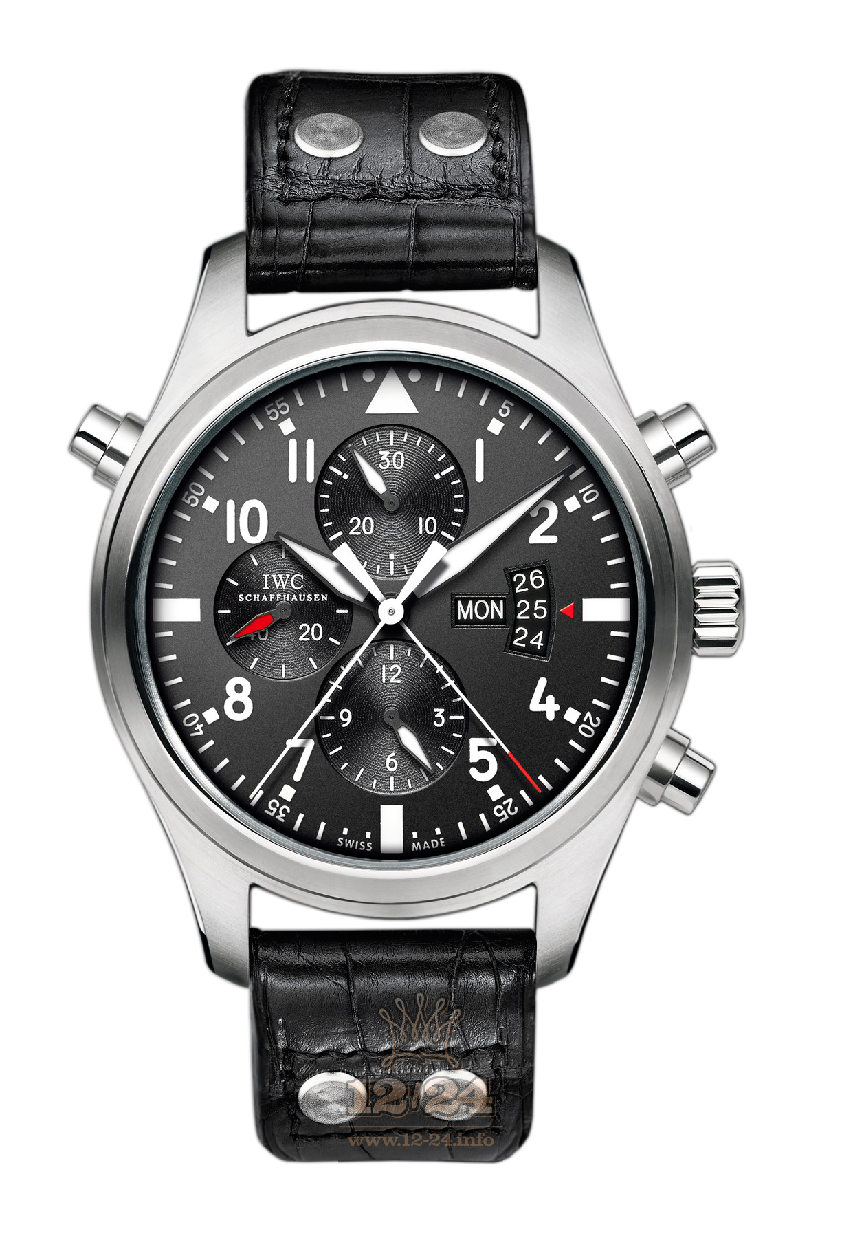 IWC Pilot s Watches Watch IW377801 46 mm Stainless steel Case Black Dial