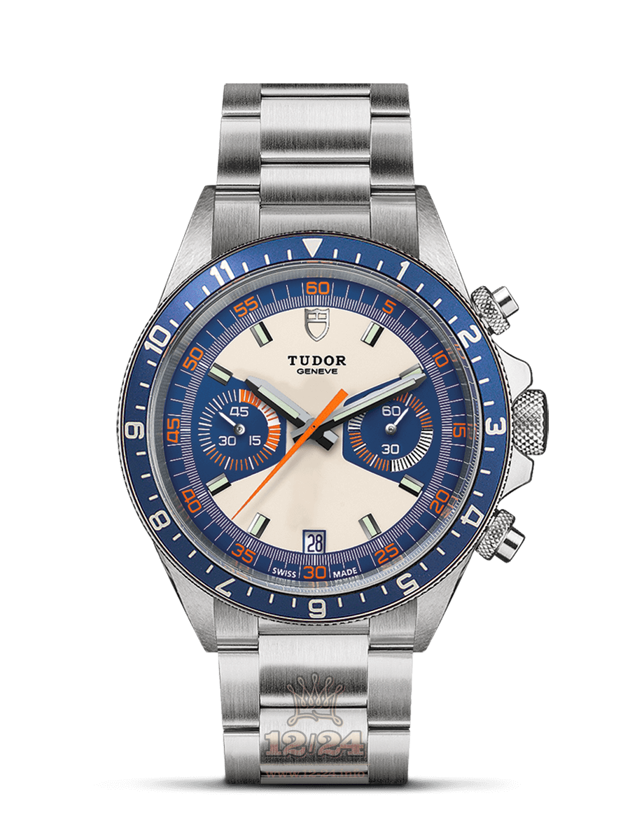 Tudor Chrono Watch M70330B-0004 42 mm Stainless steel Case White Dark blue Dial