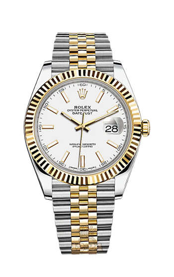 Rolex Datejust Watch 126333-0016 41 mm Steel / Yellow gold Case White Dial