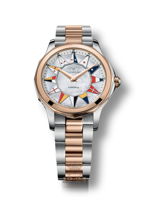 Corum Admiral Watch A400/03269 32 mm Steel / Pink gold Case White Dial