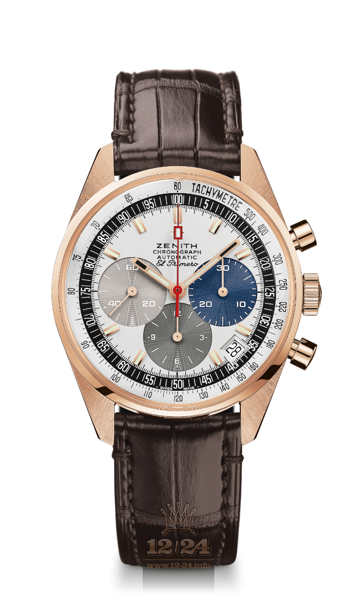 Zenith El Primero Watch 18.A386.400/69.C807 38 mm Pink gold Case White Dial