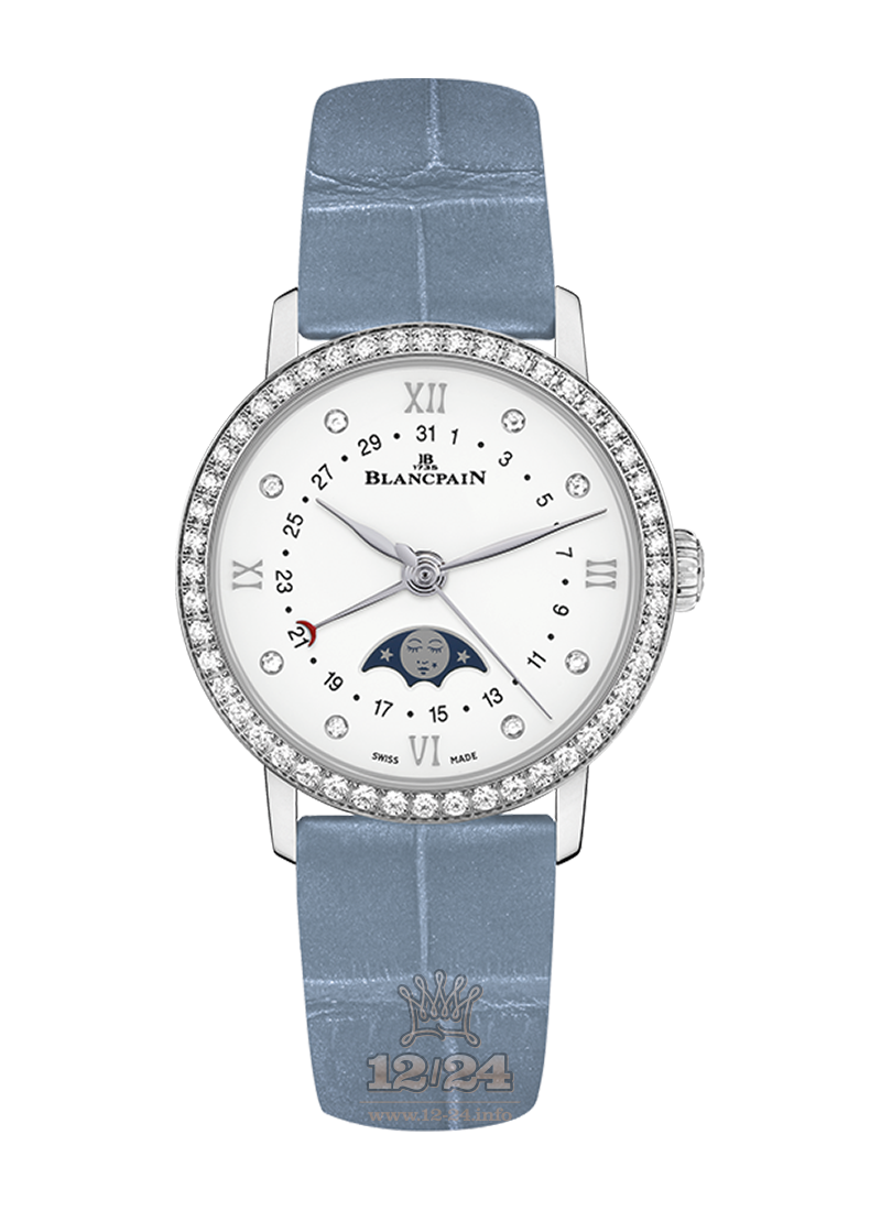 Blancpain Villeret Watch 6106-4628-95A 29 mm Stainless steel Case White Dial