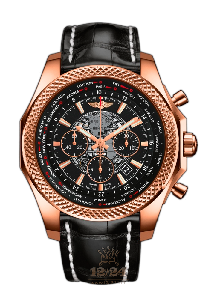 Breitling Breitling for Bentley Watch RB0521U4/BC66/760P/R20BA.1 49 mm Red gold Case Black Dial