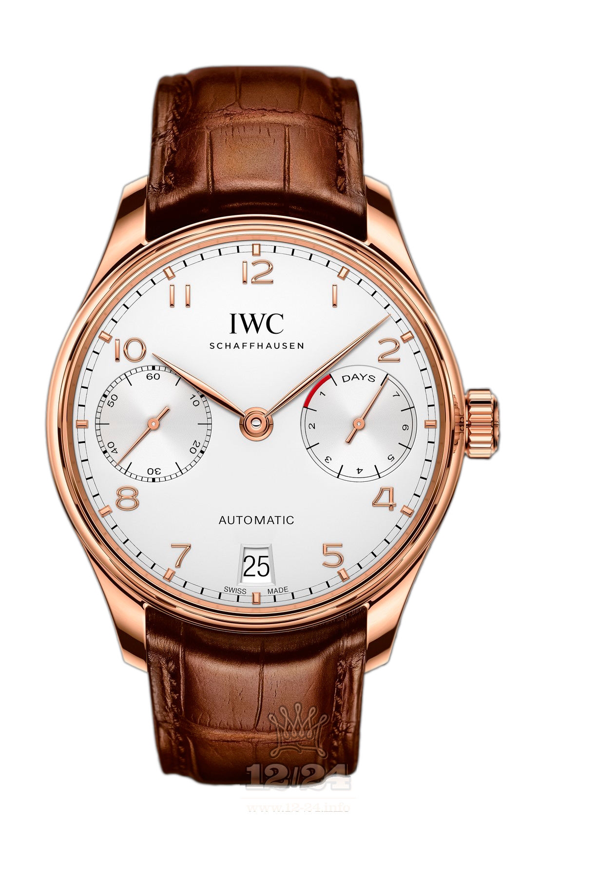 IWC Portugieser Watch IW500701 42 mm Pink gold Case Silver Dial